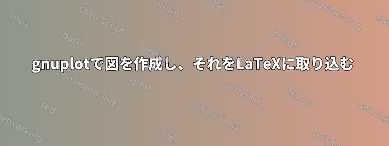 gnuplotで図を作成し、それをLaTeXに取り込む