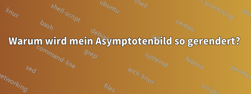 Warum wird mein Asymptotenbild so gerendert?