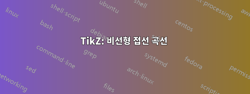 TikZ: 비선형 접선 곡선