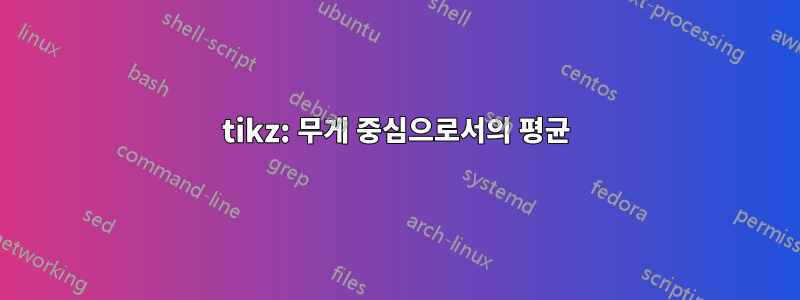 tikz: 무게 중심으로서의 평균