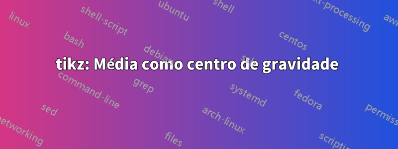 tikz: Média como centro de gravidade