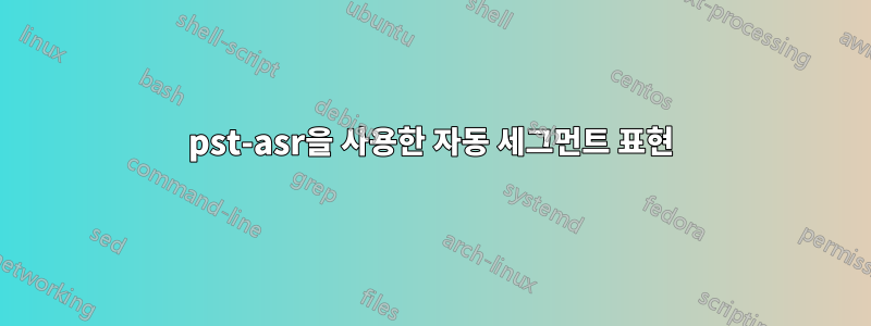 pst-asr을 사용한 자동 세그먼트 표현