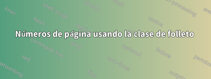 Números de página usando la clase de folleto