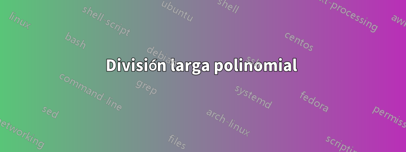 División larga polinomial