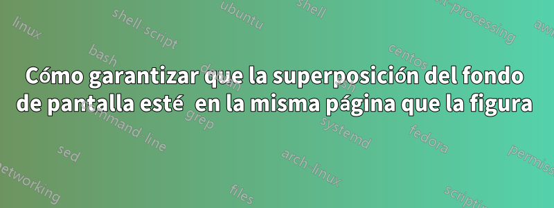 Cómo garantizar que la superposición del fondo de pantalla esté en la misma página que la figura