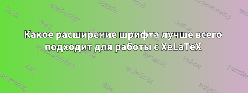 Какое расширение шрифта лучше всего подходит для работы с XeLaTeX