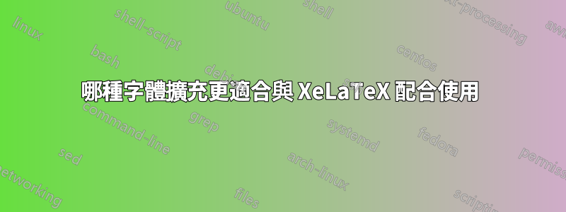 哪種字體擴充更適合與 XeLaTeX 配合使用