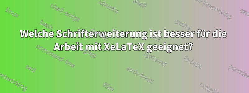 Welche Schrifterweiterung ist besser für die Arbeit mit XeLaTeX geeignet?