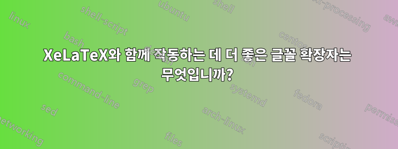 XeLaTeX와 함께 작동하는 데 더 좋은 글꼴 확장자는 무엇입니까?