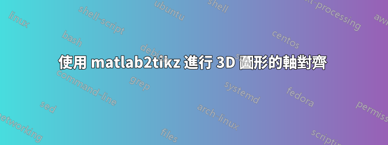 使用 matlab2tikz 進行 3D 圖形的軸對齊
