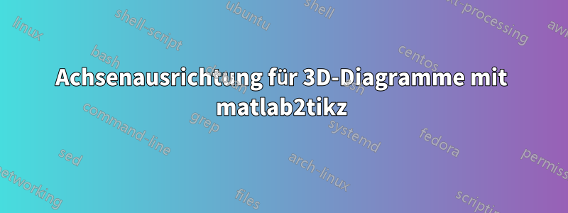 Achsenausrichtung für 3D-Diagramme mit matlab2tikz