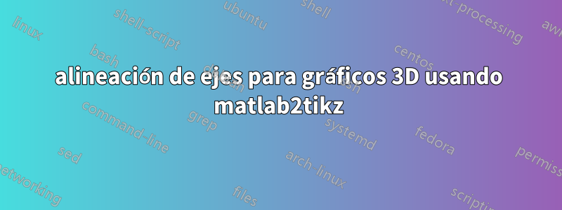alineación de ejes para gráficos 3D usando matlab2tikz