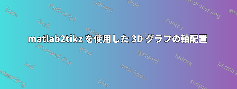 matlab2tikz を使用した 3D グラフの軸配置