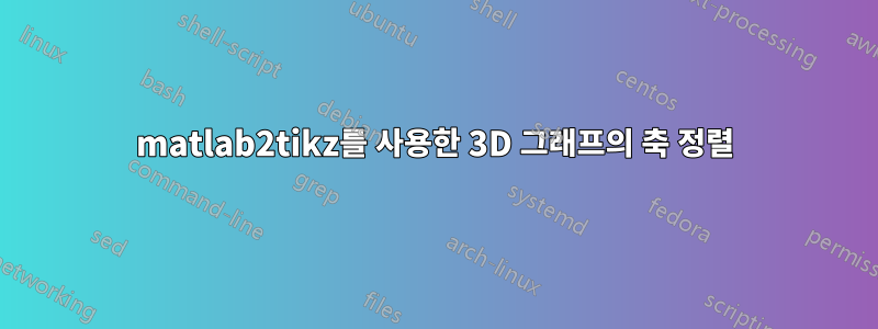 matlab2tikz를 사용한 3D 그래프의 축 정렬