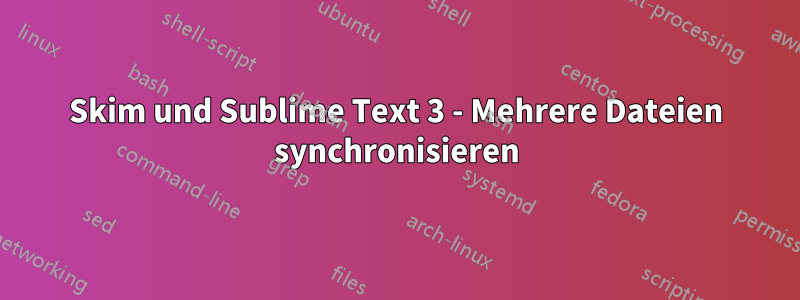 Skim und Sublime Text 3 - Mehrere Dateien synchronisieren