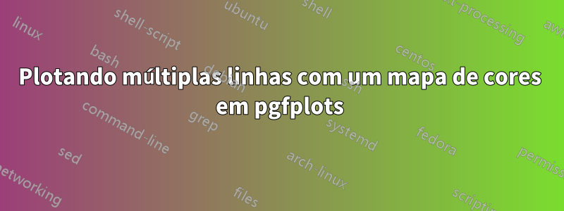 Plotando múltiplas linhas com um mapa de cores em pgfplots