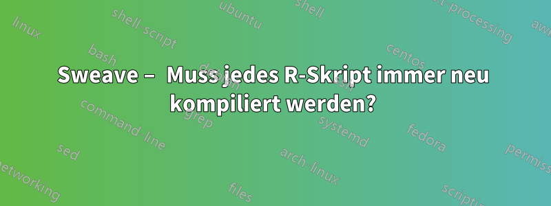 Sweave – Muss jedes R-Skript immer neu kompiliert werden?