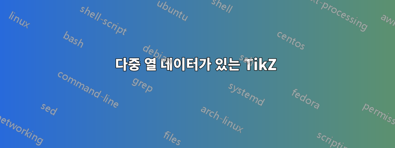 다중 열 데이터가 있는 TikZ