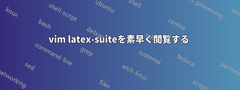 vim latex-suiteを素早く閲覧する