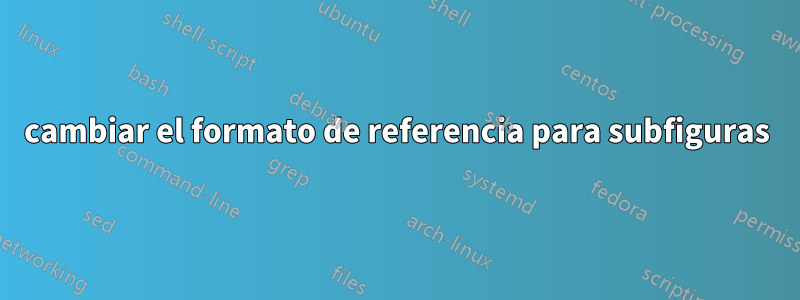 cambiar el formato de referencia para subfiguras