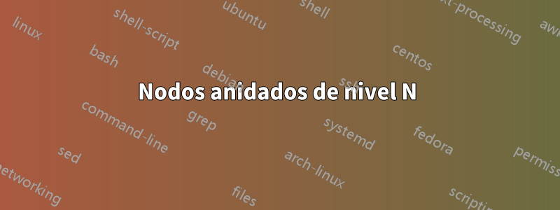Nodos anidados de nivel N