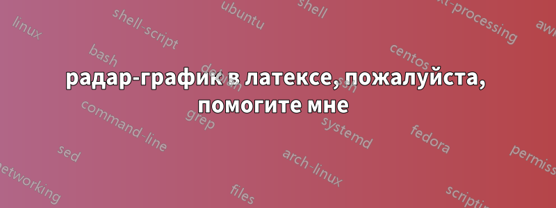 радар-график в латексе, пожалуйста, помогите мне 
