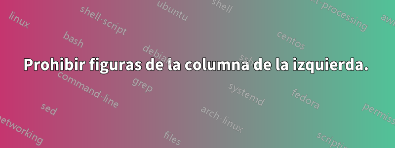 Prohibir figuras de la columna de la izquierda.