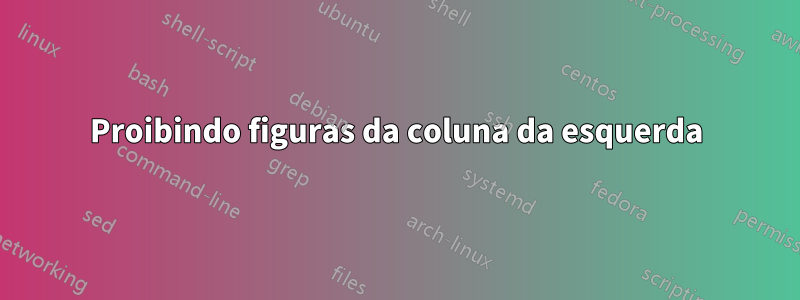 Proibindo figuras da coluna da esquerda