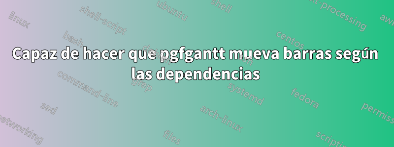 Capaz de hacer que pgfgantt mueva barras según las dependencias