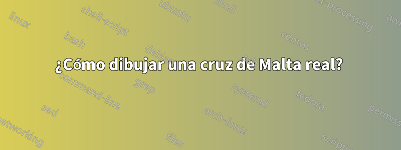 ¿Cómo dibujar una cruz de Malta real?