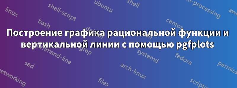 Построение графика рациональной функции и вертикальной линии с помощью pgfplots