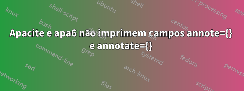 Apacite e apa6 não imprimem campos annote={} e annotate={}