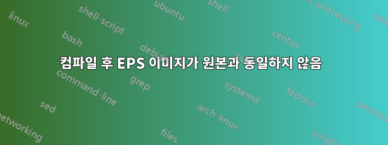 컴파일 후 EPS 이미지가 원본과 동일하지 않음 