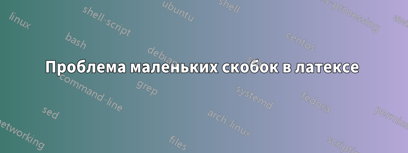 Проблема маленьких скобок в латексе