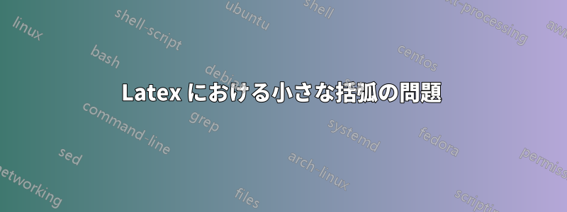 Latex における小さな括弧の問題