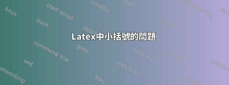 Latex中小括號的問題