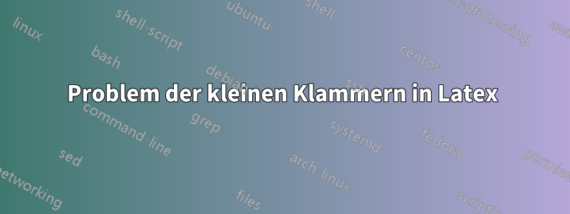 Problem der kleinen Klammern in Latex