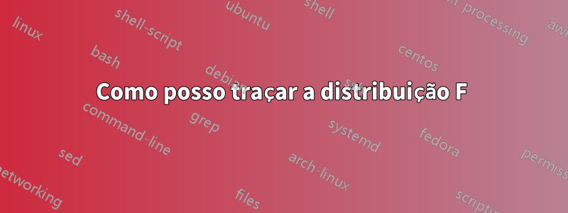 Como posso traçar a distribuição F