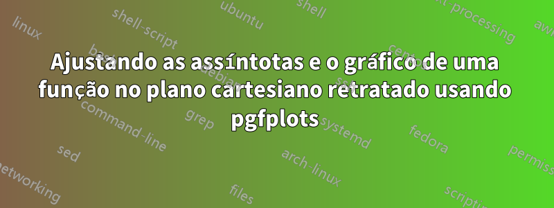 Ajustando as assíntotas e o gráfico de uma função no plano cartesiano retratado usando pgfplots