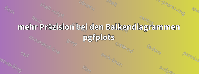 mehr Präzision bei den Balkendiagrammen pgfplots