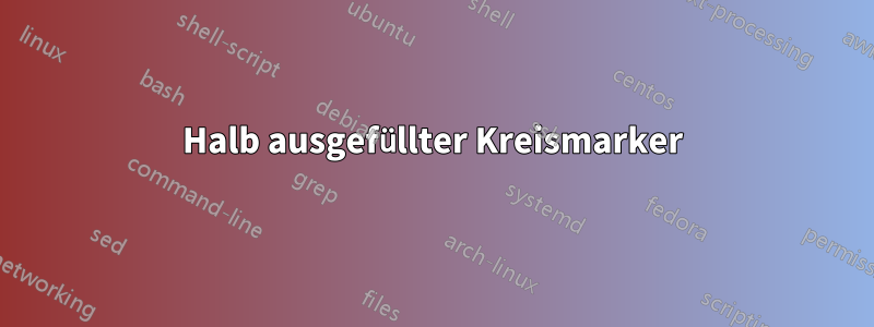 Halb ausgefüllter Kreismarker