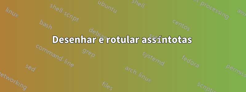 Desenhar e rotular assíntotas