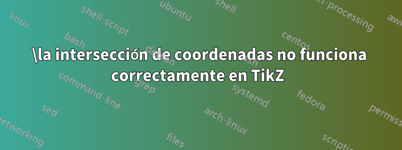 \la intersección de coordenadas no funciona correctamente en TikZ 