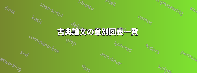 古典論文の章別図表一覧