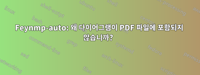 Feynmp-auto: 왜 다이어그램이 PDF 파일에 포함되지 않습니까? 