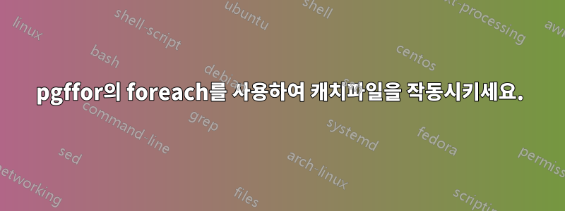 pgffor의 foreach를 사용하여 캐치파일을 작동시키세요.