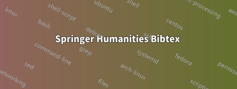 Springer Humanities Bibtex