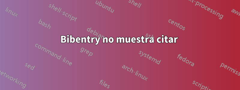 Bibentry no muestra citar