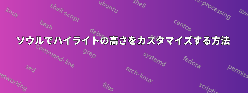 ソウルでハイライトの高さをカスタマイズする方法