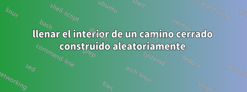 llenar el interior de un camino cerrado construido aleatoriamente